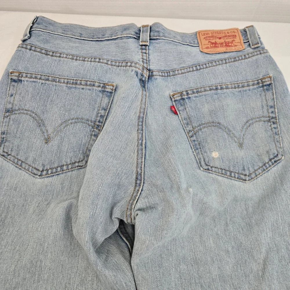 Vintage Levis 550 Jeans 33x36 Relaxed Tapered THASHED Grunge‎ Skater Baggy 90s